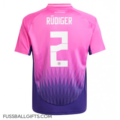 Deutschland Antonio Rudiger #2 Fußballbekleidung Auswärtstrikot EM 2024 Kurzarm Deutschland Antonio Rudiger #2 Fußballbekleidung Auswärtstrikot EM 2024 Kurzarm